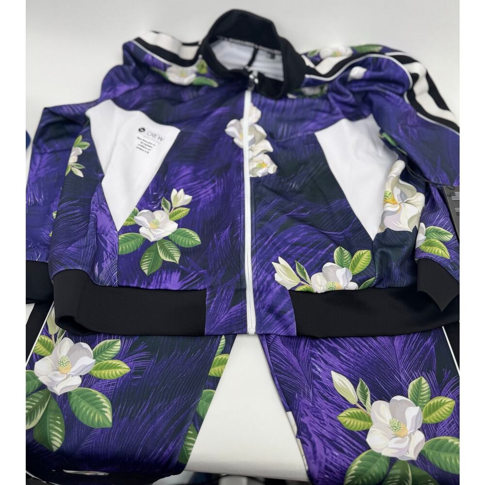 Unisex Paper Planes Mardigras Floral Jay Z Track Jacket and Pants Set Size 3XL